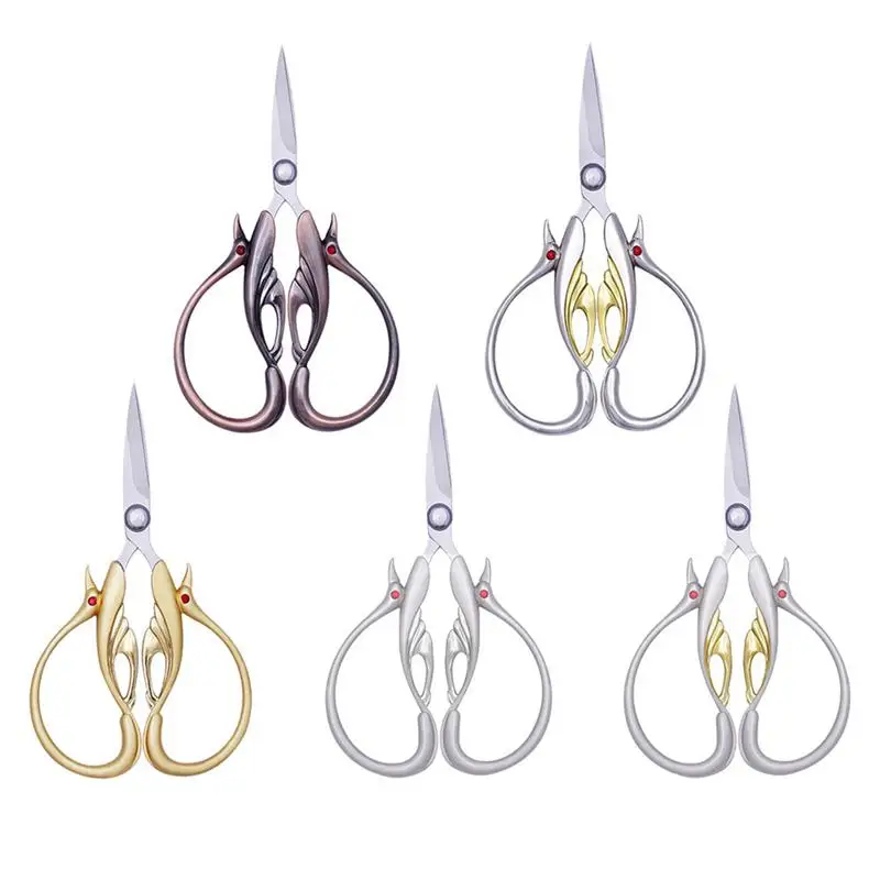 

Vintage Stainless Steel Precision Cross-stitch Embroidery Swan Scissor for Sewing Craft Art Work Everyday Use
