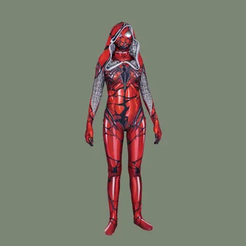 

Red Carnage Venom Spider Man Scarlet blood Gwen Stacy Cosplay Costume Spiderman Zentai Superhero Bodysuit Suit Jumpsuits