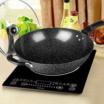 

Pan Maifan Stone Wok Non-stick Pan No-smoke Induction Cooker Gas Stove 32CM34CM Stir-fry Iron Pot Cooking Pot Kitchen Pots