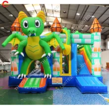 5,5x5x4 mH надувная горка в виде дракона на заказ для продажи, коммерческий надувной батут, замок для карнавала, вечерние, Прокат