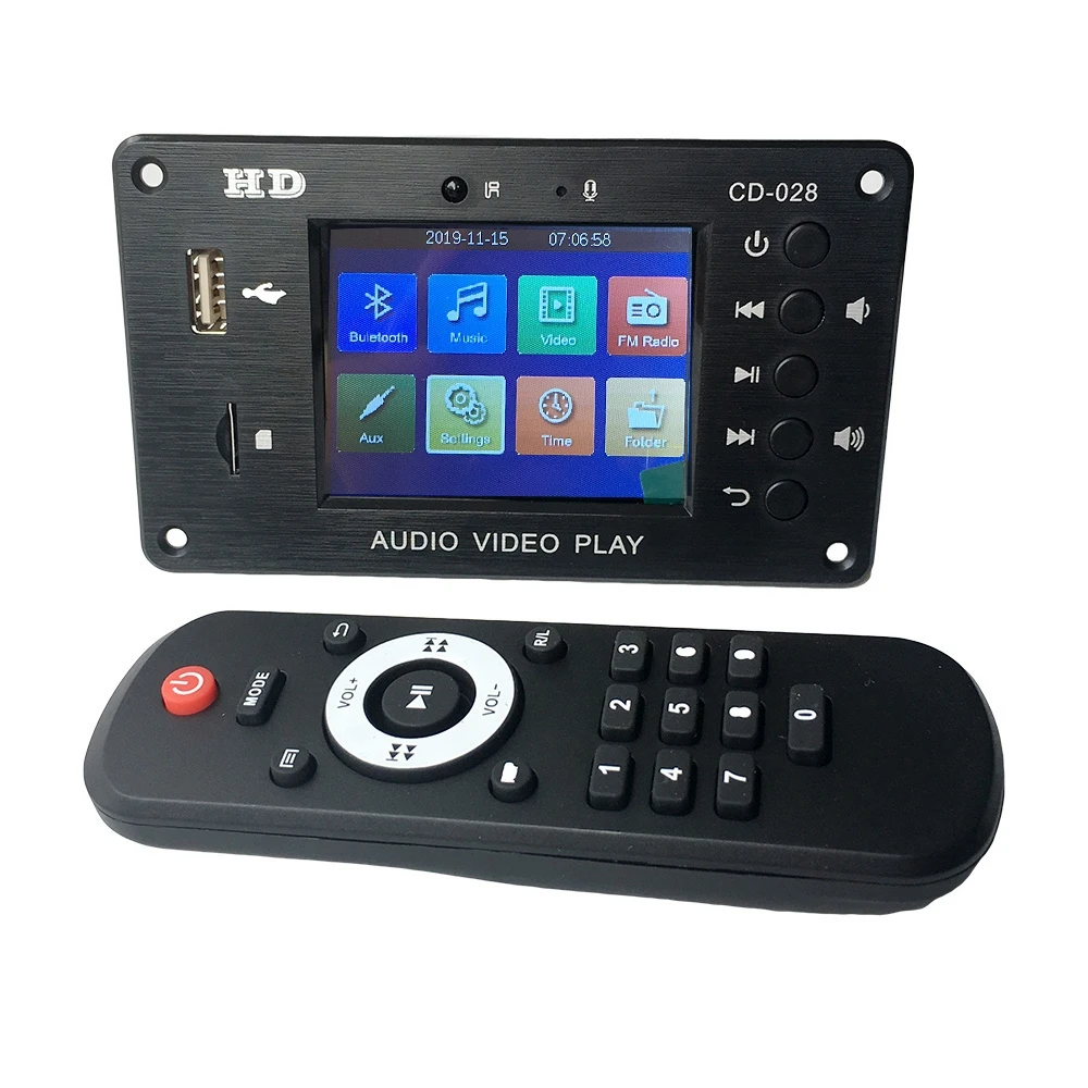 CD-028 Reproductor de Audio y Video MP5, MP4, MP3 con Pantalla LCD 2.8 a  Color BT, FM, AUX Manos L