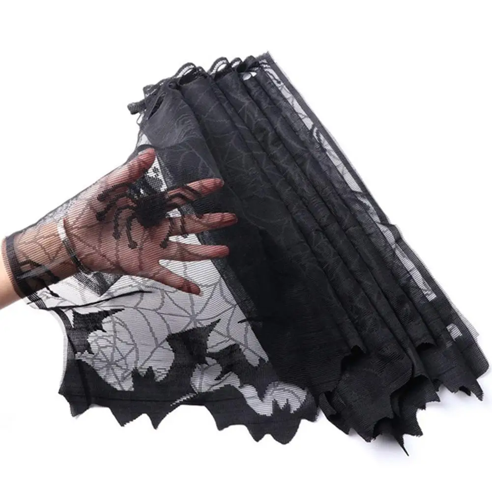 

Halloween Decoration Horror Props Lace Spiderweb Fireplace Scarf Mantle Cosplay Cover Curtain Tablecloth Supplies Party D7B8