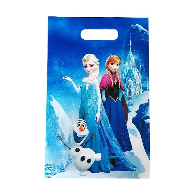 10Pcs Disney Frozen princess Theme Kids Birthday Party Favor Wedding Disposable Snack Candy Gift Bag Baby shower supplies 1