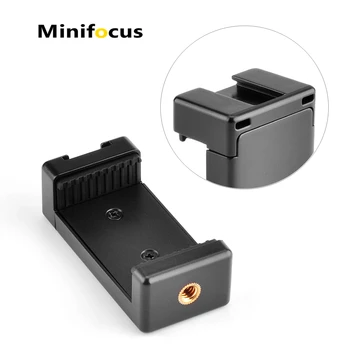 

Cell Phone Tripod Mount Phone Holder with Cold Shoe for Mic Light Universal Clamp for iPhone 11 Pro Max Xs Galaxy S10/S9/S8 Vlog