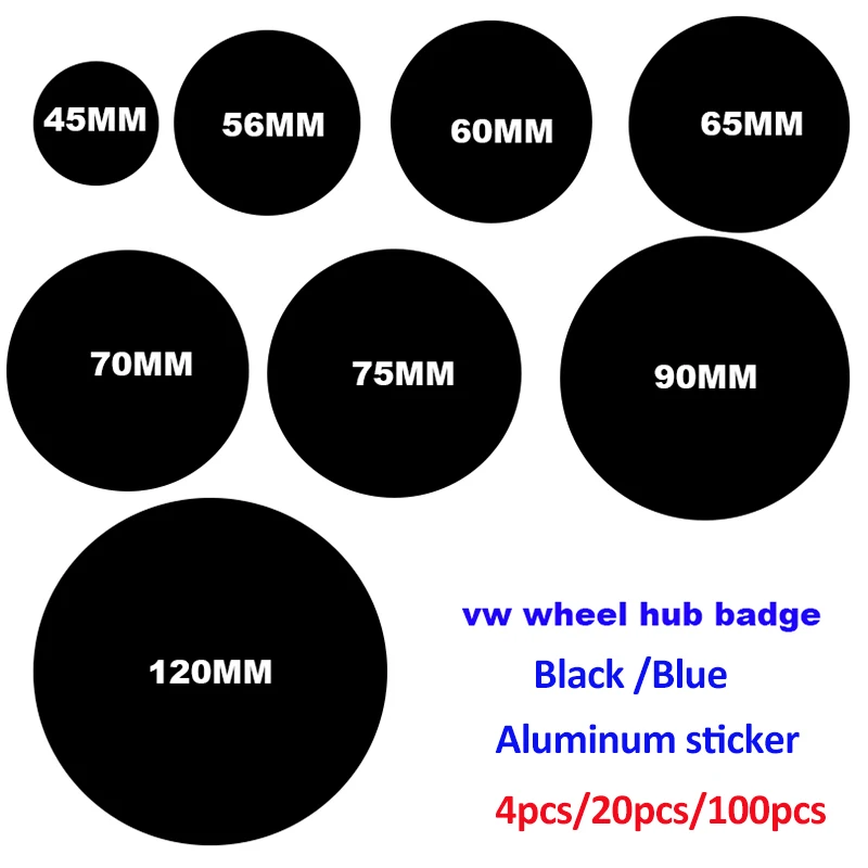

For VW Passat B6 B7 Cc Car Styling Car Logo Emblem Decal Wheel Sticker Label 45mm/56mm/60mm/65mm/70mm/75mm/90mm/120mm Badge