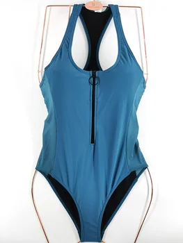 

2020 new solid color bikini bikini suit push-up style blue