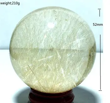 

natural sphere Gold Rutilated quartz crystal l Home furnishing wedding decoration stone globe Reiki masters the servants ball