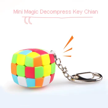 

Key Ring Warrior Speed Cube 3x3x3 Magic Cube 3CM Professional Puzzle Rotating Smooth Cubos Magicos Gifts for Children