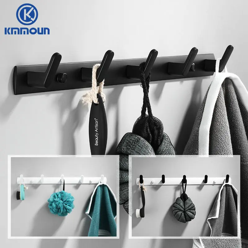 White/Black Painted Robe Hooks Wall Hang Mounted Towel Hook Clothes Hook  Bathroom Hardware Hat Hook