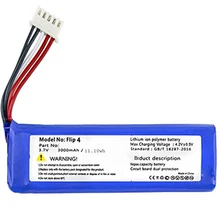 Batterie li-polymère de remplacement 3000Mah GSP872693 01 pour JBL retournement 4, retournement 4 édition spéciale