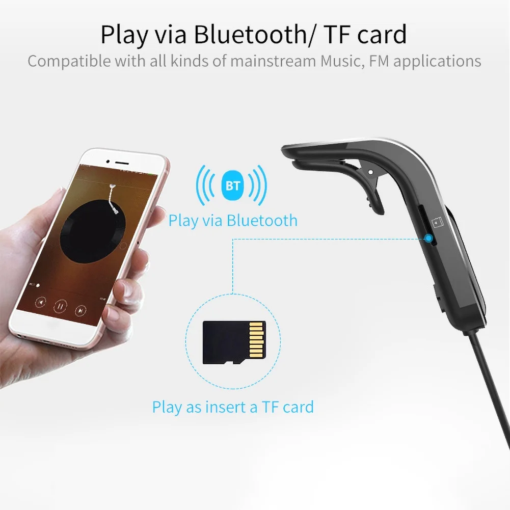 BC39 сенсорный Автомобильный MP3-плеер Bluetooth Hands-free fm-передатчик двойной USB зарядное устройство