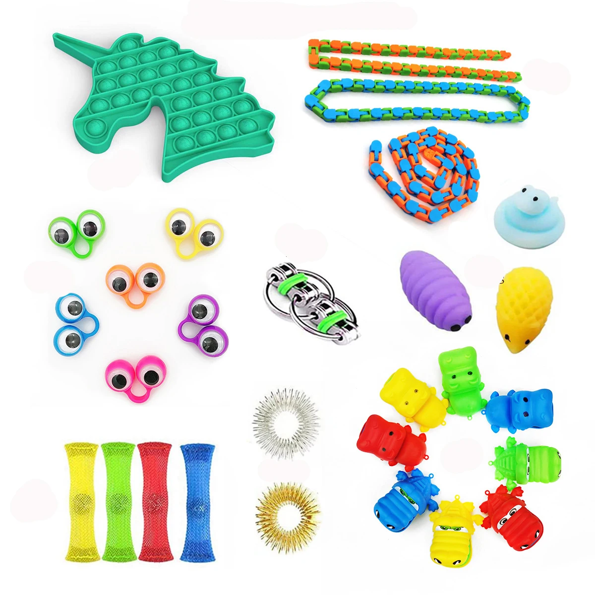 Anti Stress Sensoriel Toys Magnetic Stretchy Strings Rope Sticky Ball Sensory Rings Pea Pod Fidget Toys Squeeze Press Animals enlarge