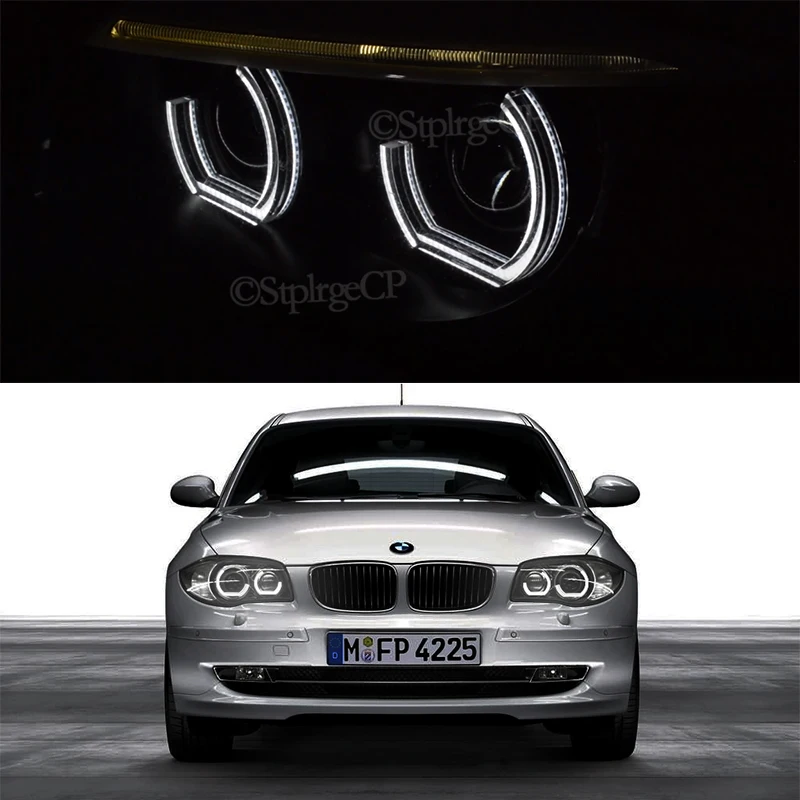 

LED Angel Eyes Ring Halo DRL Acrylic DTM Style For BMW 1 Series E81 E82 E87 E88 2004-2012 XENON HEADLIGHT Headlight Accessories