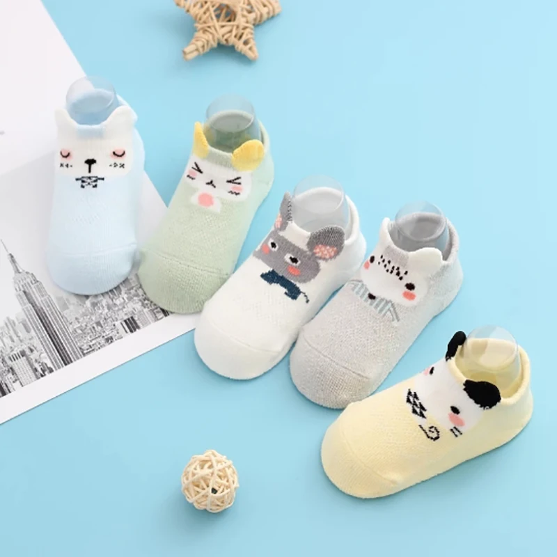 5 pair socks 5 пар/лот; носки для малышей; хлопковые носки для новорожденных девочек; сетчатые Дышащие носки с героями мультфильмов; милые носки для маленьких мальчиков; одежда для малышей; аксессуары - Цвет: 5 pair socks