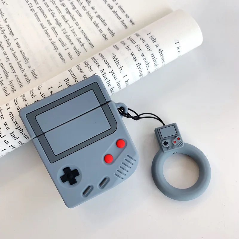 Роскошные Милые 3D gameboy Силиконовые серьги Bluetooth беспроводные наушники чехол для Apple AirPods 1 2 сумка для наушников - Цвет: A