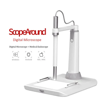 

Endoscope Camera 1080p Digital Microscope children Wifi Magnifier 8mm Autofocus 8 LEDs with Stand for Android IOS iPhone iPad