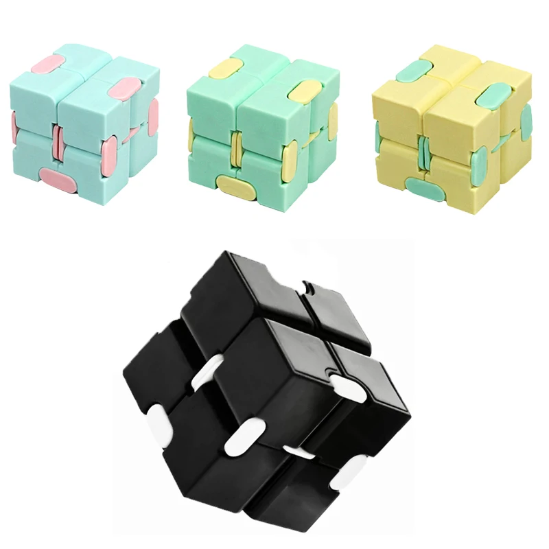 Uds niños adultos juguete de descompresión infinito rompecabezas cubo mágico juguetes aliviar el estrés mano rara juego cuatro esquina laberinto juguetes ABS