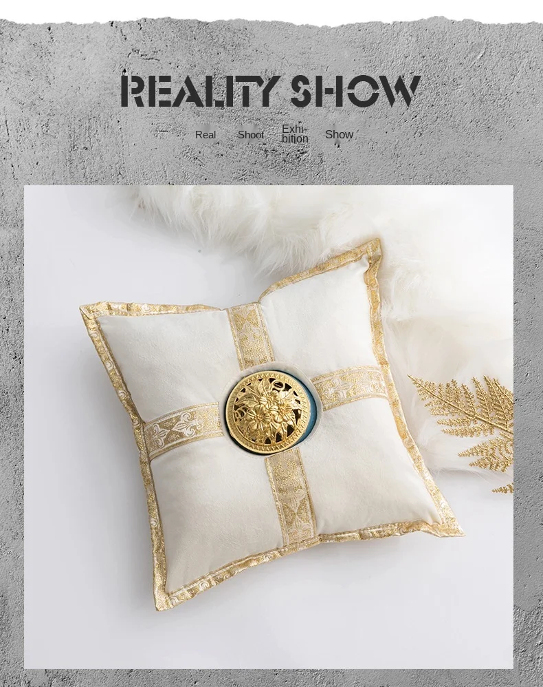 Middle East Luxury Ceramic Incense Burner Pillow in golden cushion design