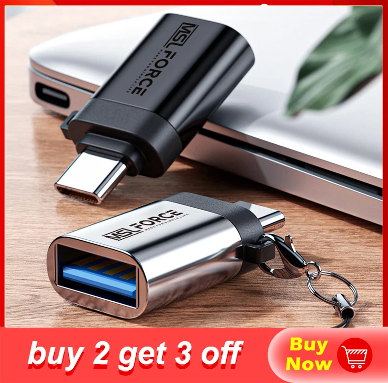 Адаптер USB C OTG Thunderbolt 3 0 Женский адаптер с брелоком для Macbook pro Air Samsung S10 S9 | Мобильные