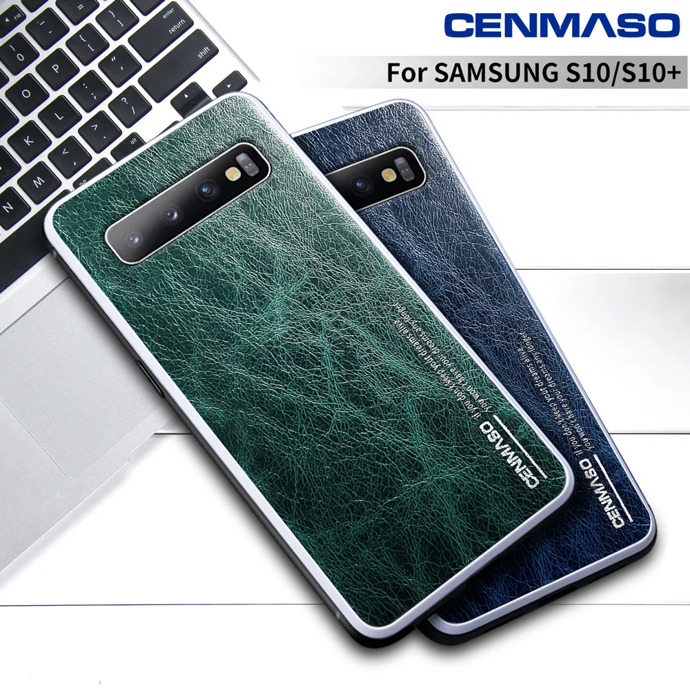 CENMASO чехол из натуральной кожи для samsung S10 чехол роскошный ...