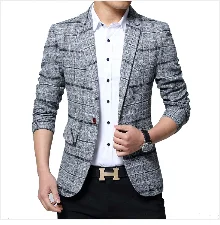 Brand Mens Casual Blazers Autumn Spring Fashion Slim Suit Jacket Men Blazer Masculino Clothing Vetement Homme M~5XL AY1415