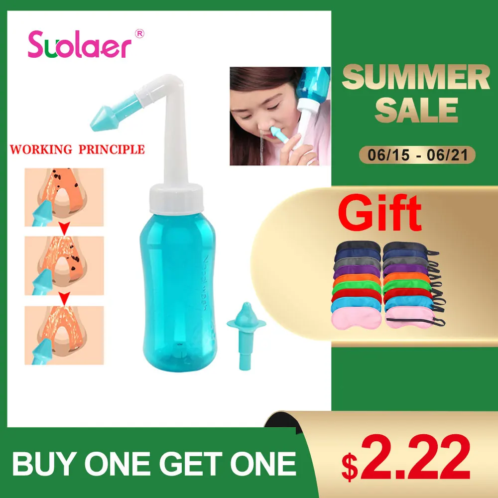 Adults Children Nasal Wash Cleaner Sinusite Nose Protector Cleans Moistens Child Adult Avoid Allergic Rhinitis Neti Pot 300ML