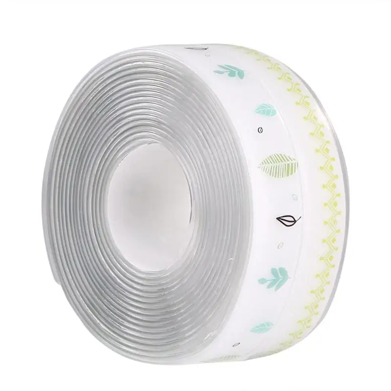 Self Adhesive Bathroom Kitchen Mildew-proof Sticker Waterproof Acrylic Transparent Tape Printing Tape Kitchen Gadgets 3.2m*3.8cm