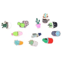 Cute Cartoon Alloy Metal Brooch Badge Backpack Dress Accessories Cactus Collection