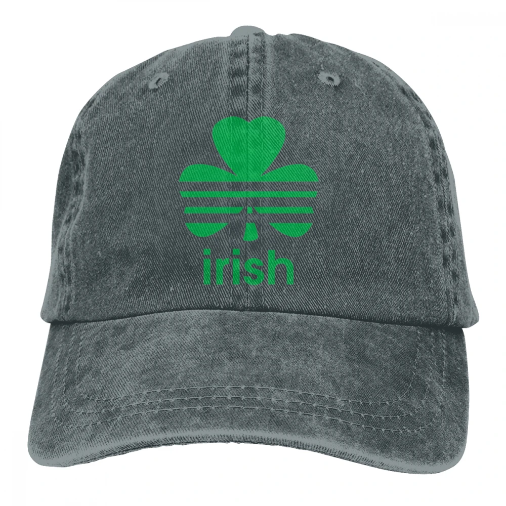 Irish Casquette черные унисекс Мужские Женские джинсовые бейсболка с ремешком кепки Регулируемая шляпа для гольфа папа