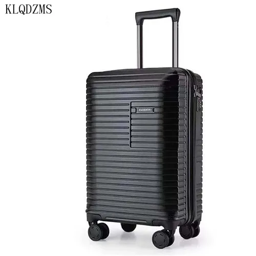 KLQDZMS 2" 24 дюймов корейский ABS прокатки багаж Спиннер для мужчин бизнес бренд путешествия чемодан колеса носить на trollry сумки - Цвет: black