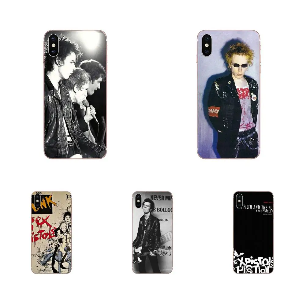 Секс пистолеты 1975 Лондон рок Band для iPhone 11 Pro 4 4S 5 5S SE 5C 6 6S 7 8X10 XR XS Plus Max TPU Мобильный
