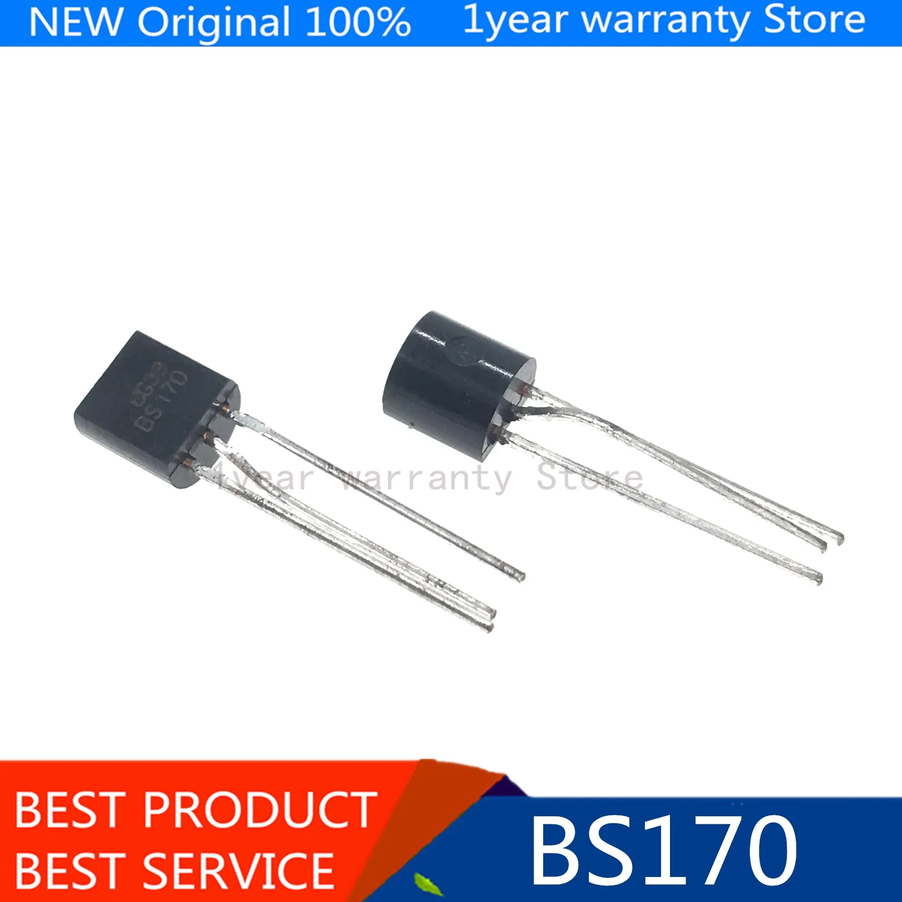 

20pcs BS170 MOSFET N-Channel 60V 50mA TO-92 0.5A / 600V FET New Original