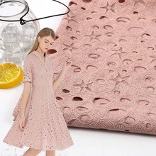 Пентаграмма петли выдалбливают coton кружевная ткань для платья Африканский tissu bazin riche getzner telas por metro tissus tela stoffen