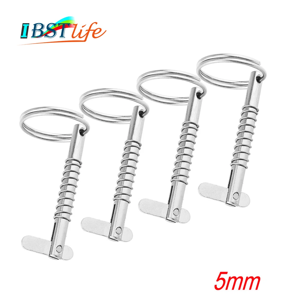 

4PCS 5mm BSET MATEL Marine Grade 316 Stainless Steel Quick Release Pin for Boat Bimini Top Deck Hinge Marine hardware Boat