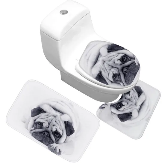 CAMMITEVER животные собака коврики ванная комната набор Впитывающий Коврик Нескользящая стойка для тряпок крышка унитаза коврик для ванной
