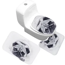 CAMMITEVER животные собака коврики ванная комната набор Впитывающий Коврик Нескользящая стойка для тряпок крышка унитаза коврик для ванной