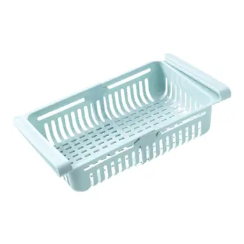 

Pull-out refrigerator storage basket PP material Cool compartment storage rack Stretch design Save space