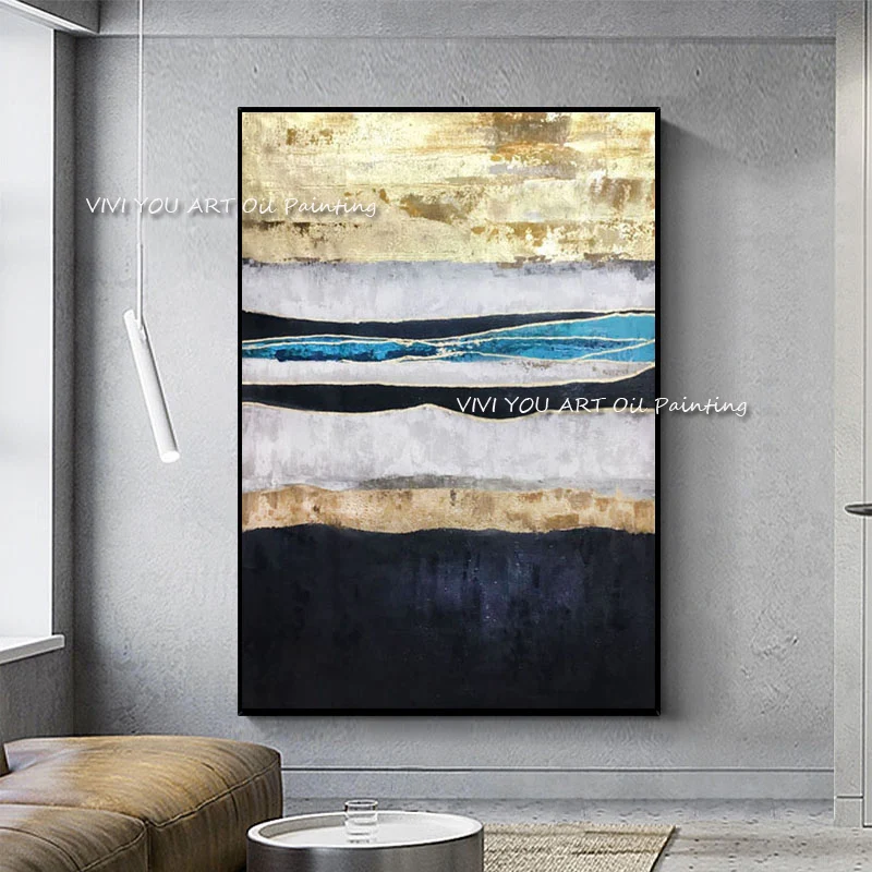 

The Color Handmade Palette Modern Abstract Oil Painting on Canvas100% Handpainted New Wall Art Picture for Office Quadros Decor