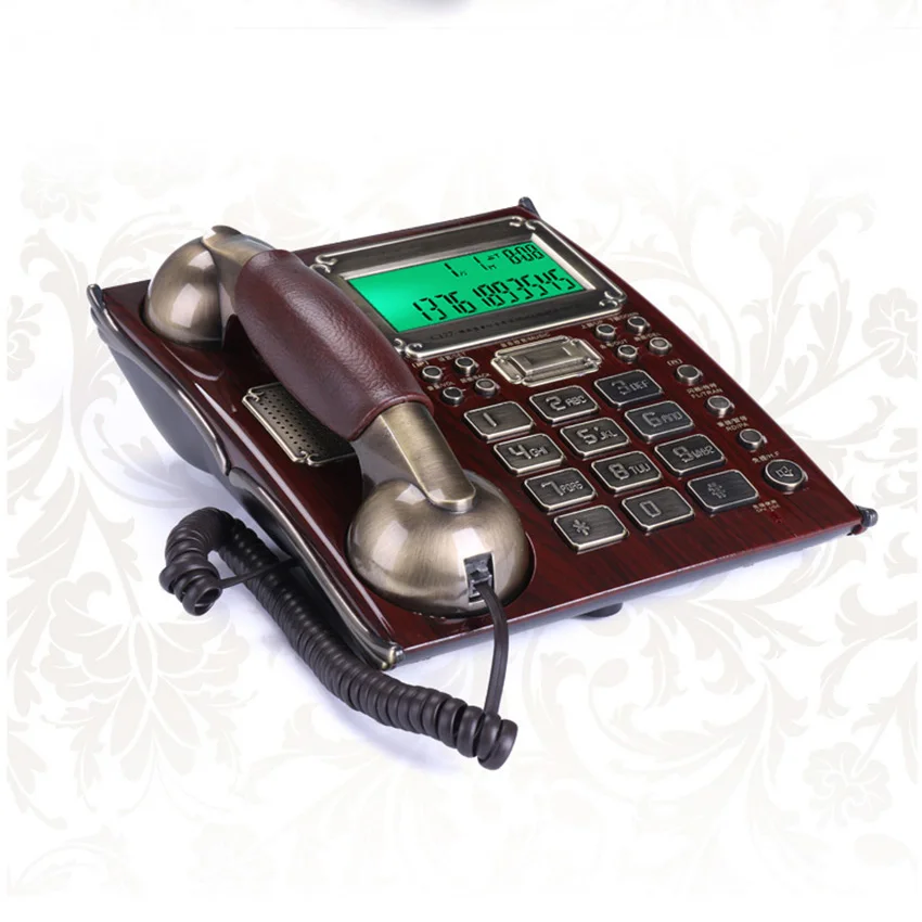 Corded Phone With Caller Id Alarm Clock Function Confidential Dialing European Antique Vintage Landline Telephone For Home Telephones Aliexpress