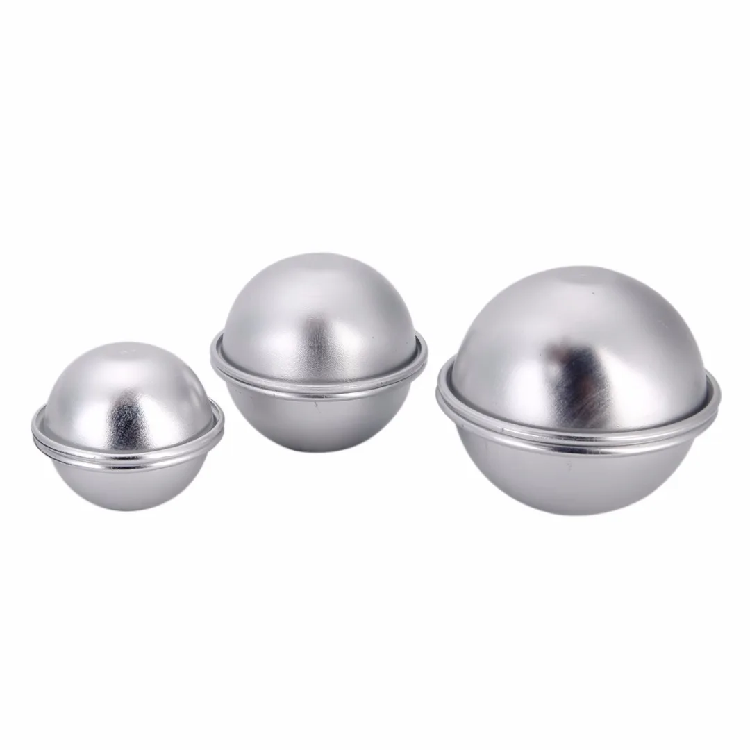 16pcs Semicircle Sphere Bath Mold Aluminium Alloy Bath Bomb Molds DIY Bathing Tool Salt Ball Homemade Crafting Gifts Mould