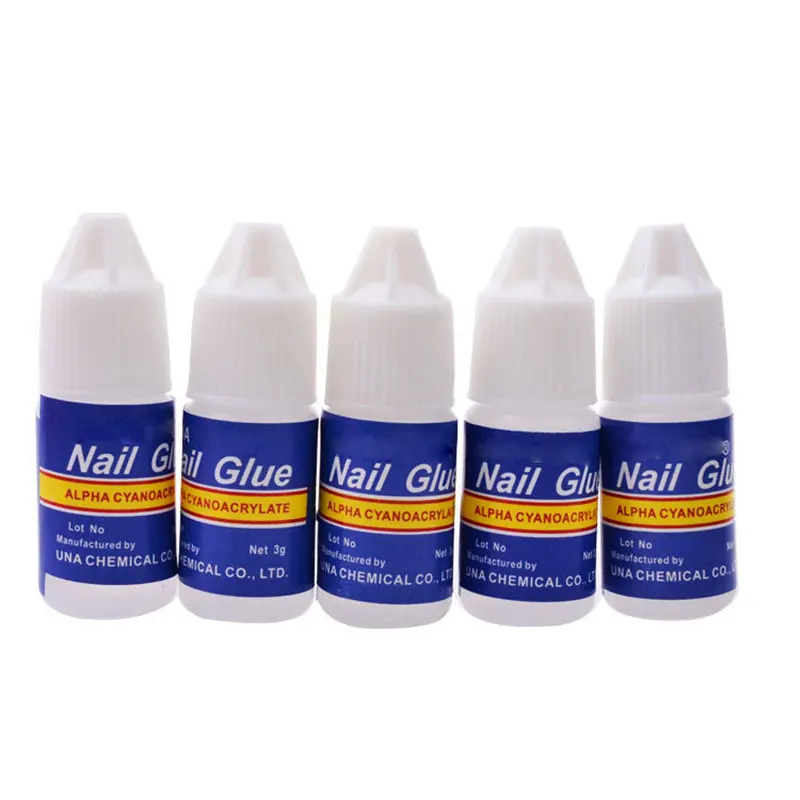 5pcs 3g Fast drying Nail art glue tips glitter UV acrylic Rhinestones decorations nail glue false tip manicure tool 4