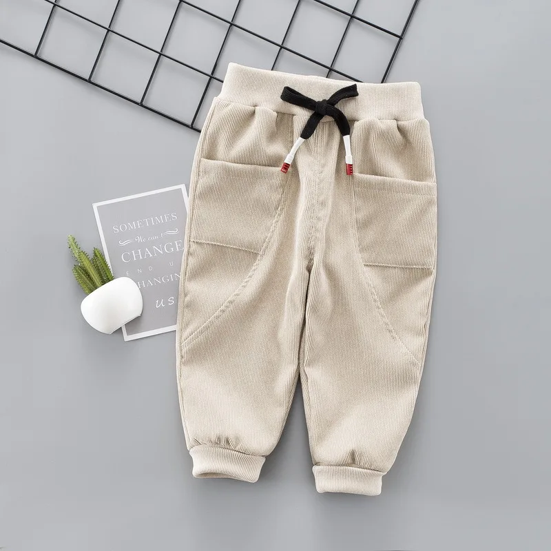 Повседневные длинные брюки для мальчиков новая стильная весенняя одежда для детей Весна и осень детская одежда для малышей 1-3 маленьких детей