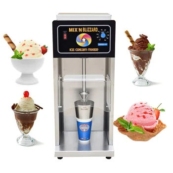 

750W commercial blizzard machine ice cream mixer pour glass without sprinkling ice cream machine