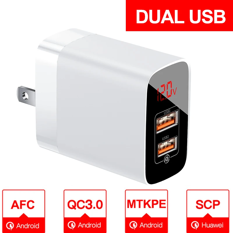 Baseus Quick Charge 3,0 USB зарядное устройство для iPhone 11 Pro Max Xs samsung мобильный телефон 18 Вт PD3.0 PD QC3.0 QC usb type C быстрое зарядное устройство - Plug Type: US Plug White