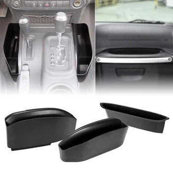 

Grab Tray Passenger Storage Tray Organizer & GearTray Gear Shifter Console Storage Organizer for 2011-2017 Jeep Wrangler JK JKU