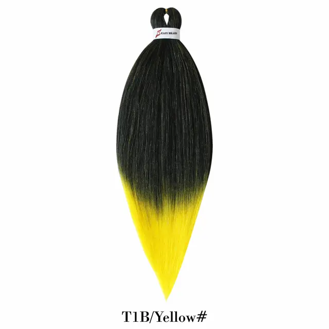 Pre Stretched Kanekalons Braiding Hair Easy Crochet Braid Hair Extension Yaki Straight Ombre For Woman Aigemei EZ Braids T PURPLE-60