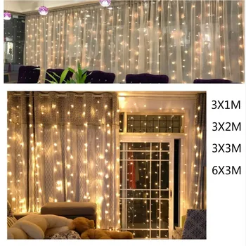 

AC110V 220V led Christmas Garland Fairy String light Icicle Lighting fairy Lights For party Curtain Window wedding Decoration