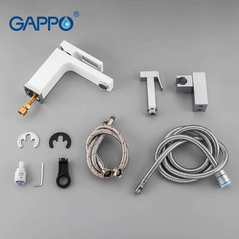 GAPPO basin faucets deck mounted water mixer brass bathroom sink faucet white chrome faucet water taps basin mixer tap torneira