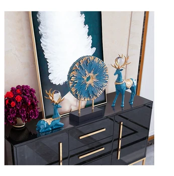 

Wine Decoration European Living Room Porch TV Cabinet Modern Minimalist Home Creative Deer Crafts