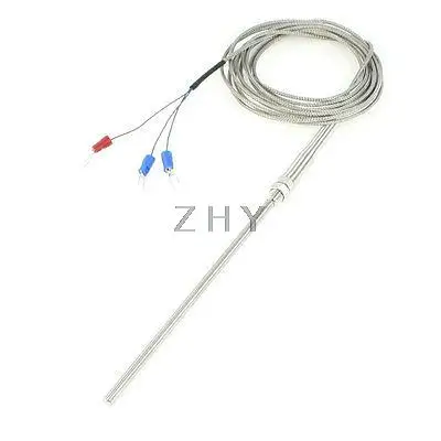 

PT100 Type 400 Degree Celsius Spring Load Thermocouple Sensor 3 Meter